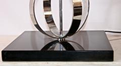 Italian 70s Steel Circular Ring Table Lamp - 502917