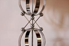 Italian 70s Steel Circular Ring Table Lamp - 502918