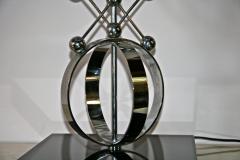 Italian 70s Steel Circular Ring Table Lamp - 502919