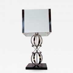 Italian 70s Steel Circular Ring Table Lamp - 506243