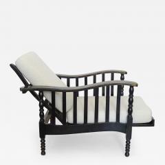 Italian Adjustable Wooden Lounge Chair Italy 1940s - 2971002