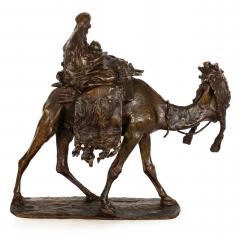 Italian Antique Bronze Sculpture Flight from Egypt 1892 Ernesto Bazzaro - 4798899