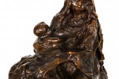 Italian Antique Bronze Sculpture Flight from Egypt 1892 Ernesto Bazzaro - 4798901
