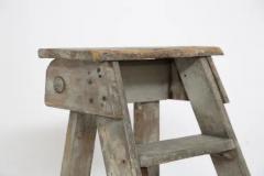 Italian Antique Decorative Grey Wooden Staircase - 3657725