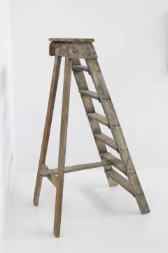 Italian Antique Decorative Grey Wooden Staircase - 3657799