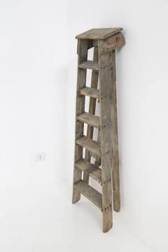 Italian Antique Decorative Grey Wooden Staircase - 3657820