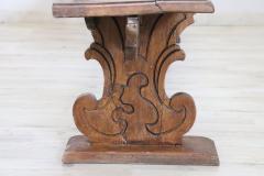 Italian Antique Rustic Bench in Carved Walnut Wood - 3722068