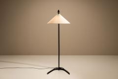 Italian Arc Shaped Black Floorlamp 1950s - 4485041