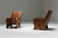 Italian Armchairs in Stained Beech 1940s - 1999136