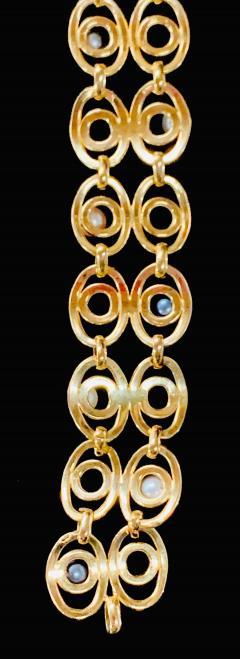 Italian Art Deco 18 Karat Yellow Gold and Pearls Bracelet - 2971334