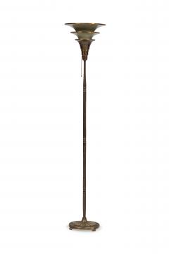Italian Art Deco 3 Tier Torchiere Floor Lamp - 4661226