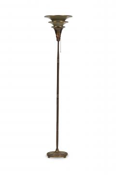 Italian Art Deco 3 Tier Torchiere Floor Lamp - 4661228