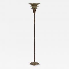 Italian Art Deco 3 Tier Torchiere Floor Lamp - 4718067