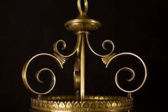 Italian Art Deco Brass Lantern or Pendant 1940s - 3063281