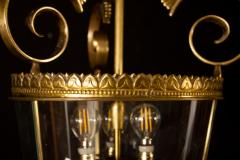 Italian Art Deco Brass Lantern or Pendant 1940s - 3063282