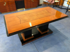 Italian Art Deco Dining Table in Maple with Decoration 1940s - 2603295