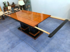 Italian Art Deco Dining Table in Maple with Decoration 1940s - 2603297