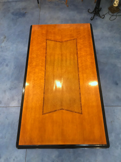 Italian Art Deco Dining Table in Maple with Decoration 1940s - 2603298