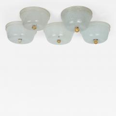 Italian Art Deco Pulegoso Flushmount 1940 s 5 Available - 4590395
