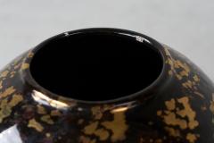 Italian Art Deco Studio Pottery Vase with Gold Flakes 1940s - 4582738
