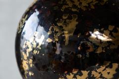 Italian Art Deco Studio Pottery Vase with Gold Flakes 1940s - 4582768
