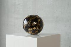 Italian Art Deco Studio Pottery Vase with Gold Flakes 1940s - 4582794