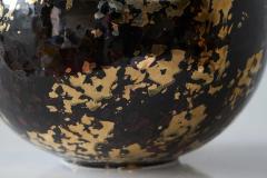 Italian Art Deco Studio Pottery Vase with Gold Flakes 1940s - 4582804