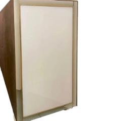 Italian Art Deco Style Cabinet Server with New York Skyline Glass Decoration - 4553042