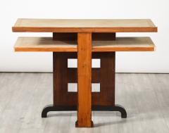 Italian Art Deco Vellum and Wood Console Table Italy circa 1940 - 3521122