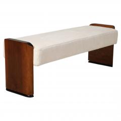 Italian Art Deco Walnut Bench circa 1940 - 4782970