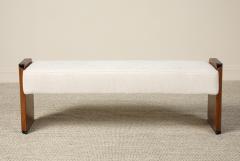 Italian Art Deco Walnut Bench circa 1940 - 4783064
