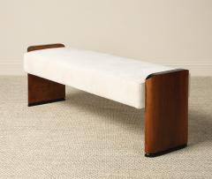 Italian Art Deco Walnut Bench circa 1940 - 4783121