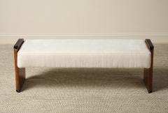 Italian Art Deco Walnut Bench circa 1940 - 4783137