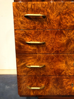Italian Art Deco Walnut Chest of Drawers or Commode 1940s - 2601966