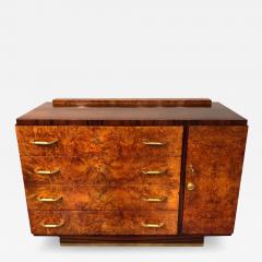 Italian Art Deco Walnut Chest of Drawers or Commode 1940s - 2613043