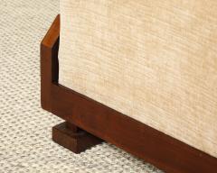 Italian Art Deco Walnut Foot Stool circa 1930 - 4783939