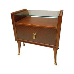 Italian Art Deco rosewood side tables - 3815832