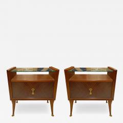 Italian Art Deco rosewood side tables - 4494987