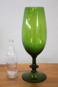 Italian Art Glass Green Vase Circa 1960s - 4095119