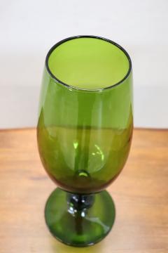 Italian Art Glass Green Vase Circa 1960s - 4095120