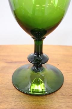Italian Art Glass Green Vase Circa 1960s - 4095122