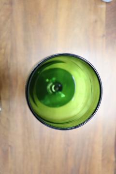 Italian Art Glass Green Vase Circa 1960s - 4095123