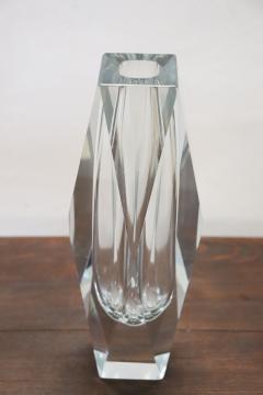 Italian Art Glass Transparent Vase by Flavio Poli for A Mandruzzato 1960s - 2934254