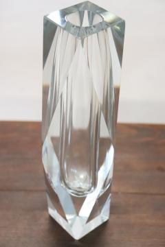 Italian Art Glass Transparent Vase by Flavio Poli for A Mandruzzato 1960s - 2934256