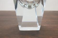 Italian Art Glass Transparent Vase by Flavio Poli for A Mandruzzato 1960s - 2934258