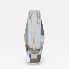 Italian Art Glass Transparent Vase by Flavio Poli for A Mandruzzato 1960s - 2939988