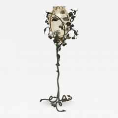 Italian Art Nouveau Iron and Glass Vase - 464040