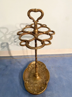 Italian Art Nouveau Liberty Brass Umbrella Stand 1930s - 2602590