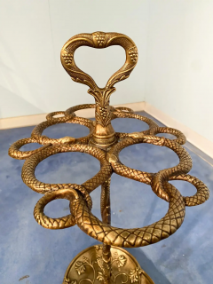 Italian Art Nouveau Liberty Brass Umbrella Stand 1930s - 2602597