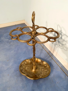 Italian Art Nouveau Liberty Brass Umbrella Stand 1930s - 2602598